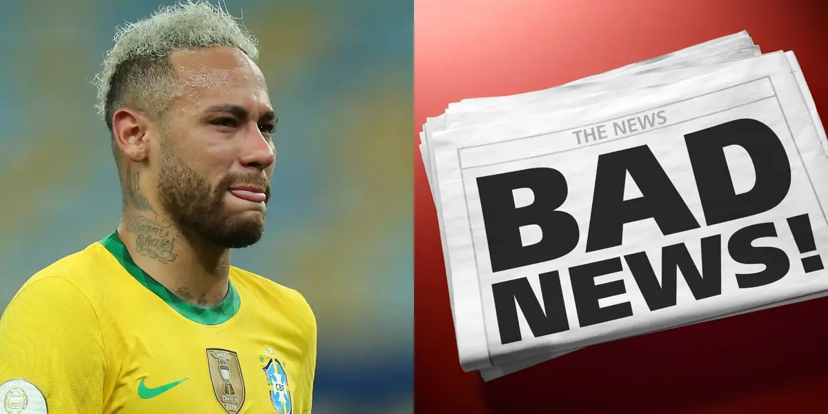 The Brazilian forward is having a hard time after his serious injury.