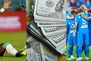 The forward tore ligaments and meniscus in his left knee with Brazil.