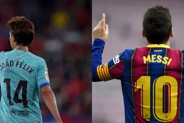 The Portuguese forward arrived at Los Blaugranas this summer and chose number 14.